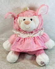 Vintage 1986 Fisher Price Puffalump Lamb Sheep Pink Dress 15" Plush