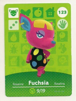 Animal Crossing amiibo Card: Fuchsia 123 Series 2 Deer New