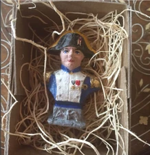 New 3D Dresden Paper Ornament Napoleon Bonapart Bust Christmas Tree Decoration