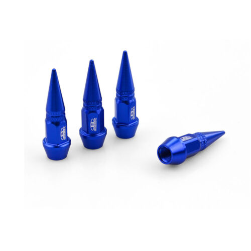 4PCS Aluminum Car Tires Stem Caps 45mm Spiked Lug Nut Wheel Rim Air Valve Cover - Picture 9 of 14