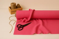 French Pink Linen Blend Fabric by the Yard – Dressmaking, Home Décor & Crafts