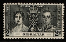 Gibraltar 1937 King George VI 2d Coronation SG119 Used