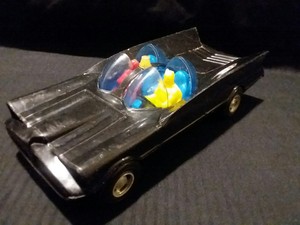 batmobile with batman and robin