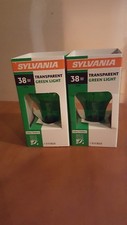 Sylvania 38w Transparent Green Light Bulb Indoor Outdoor A19