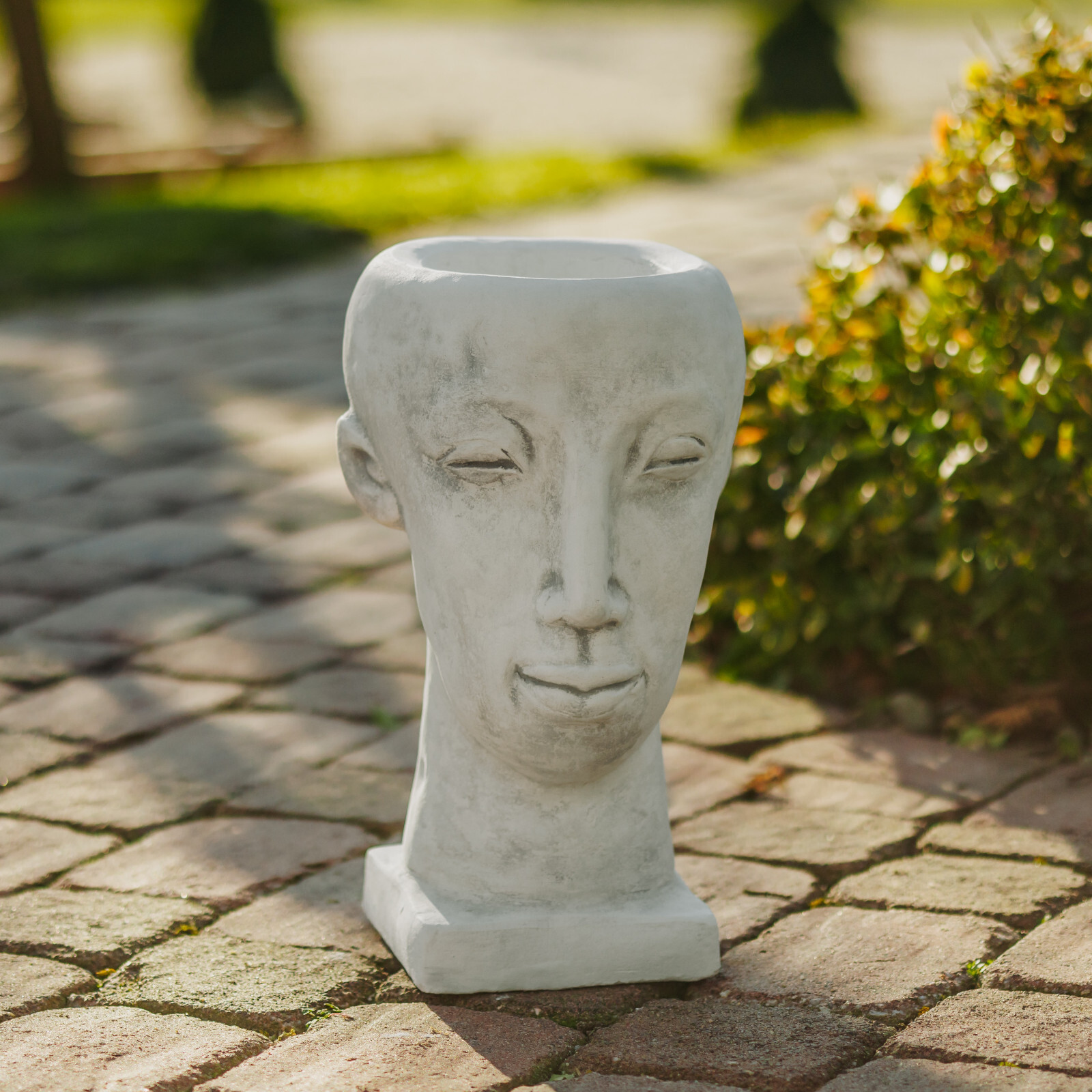 Flower Pot Plant Pot Head Herb Pot 41cm 20kg 2 Litre Concrete Frost Proof