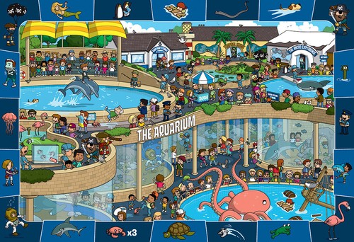 Eurographics Crazy Aquarium (Spot & Find) 100 Piece Jigsaw Puzzle