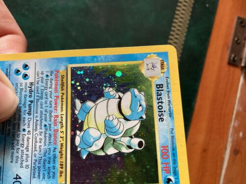 Pokemon Card Blastoise 2/130 Base Set 2 Swirl Holo NM - Picture 12 of 13