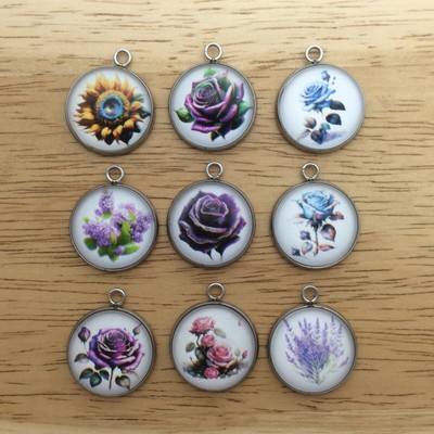 Pretty Flower Charms for Jewelry Making