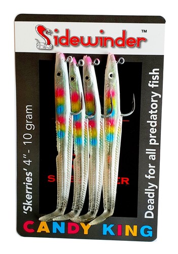 Sidewinder Super Solid Holo Sandeels Cod Bass Wrasse Ling Sea Fishing Lures - Picture 5 of 38