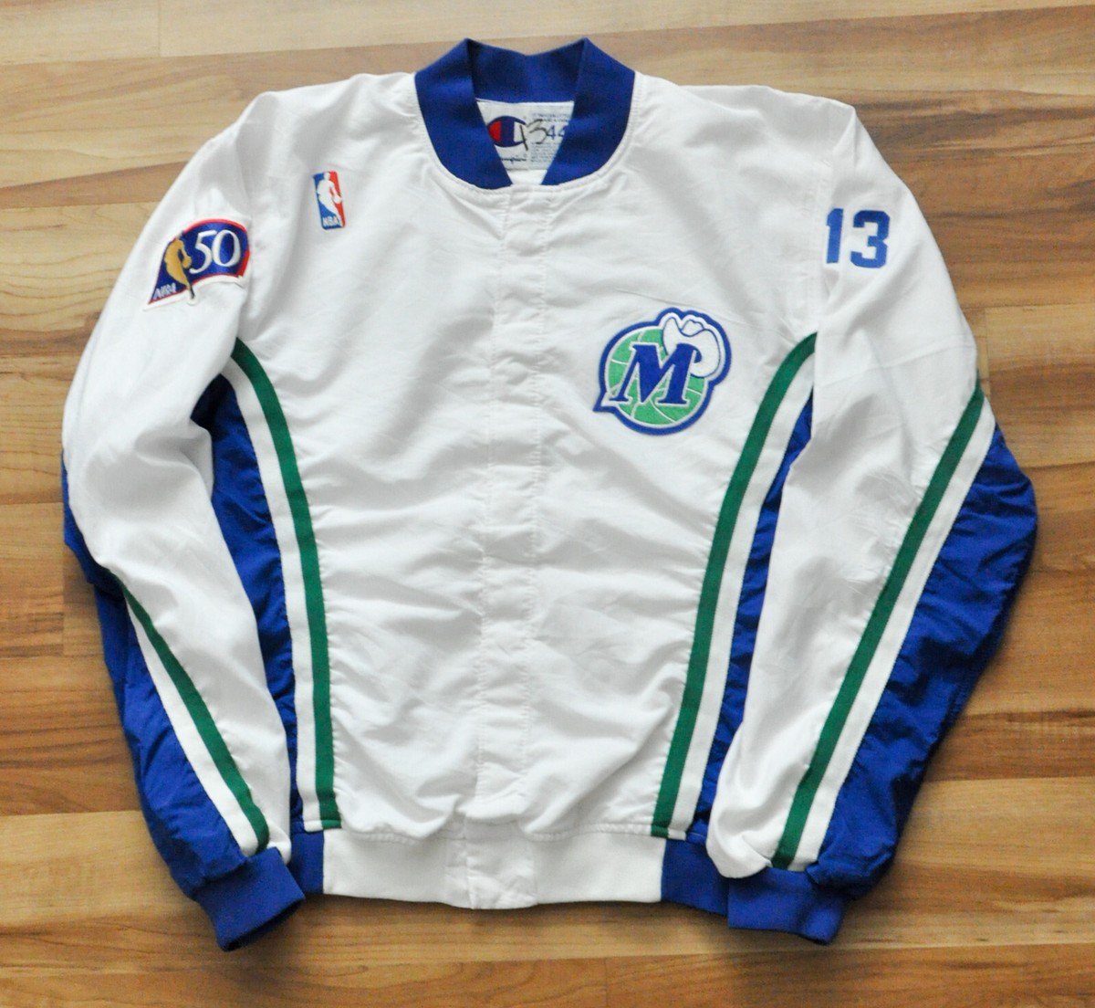13 Mavericks Champion Jacket 95/96 Team/Game Issued Warm Up 13 Mavericks Champion Jacket 95/96 Team/Game Issued Warm Up