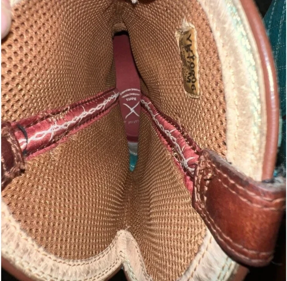 Mujer’s Twisted X Marrón y Turquesa Botas Vaqueras Talla 8.5 Mujer’s/5.5 Juvenil Foto 3 de 4