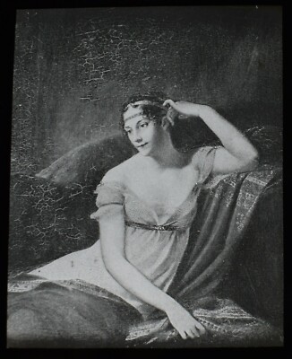 ANTIKE magische Laterne Dia L'IMPERATRICE JOSEPHINE A LA MALMAISON UM 1910