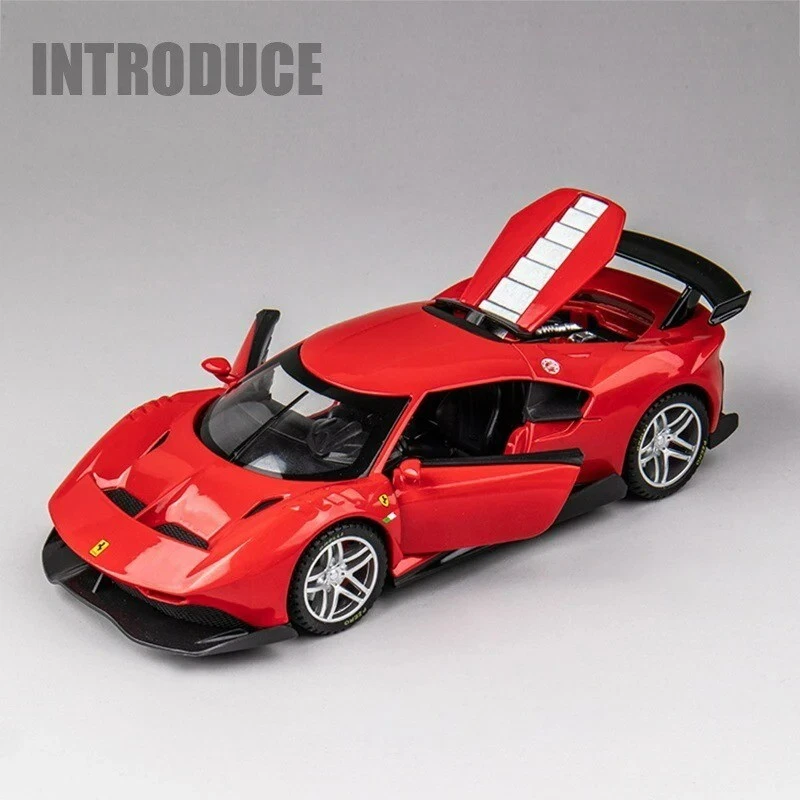 NEW 1:32 Ferrari P80C Italia Diecast Car Model With Sound & Light Kids Gift Toys - Image 4 of 4
