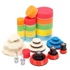 29pcs 3" Car Polishing Pad Polishing Drill Fleece Fleece Sponge Kit Waxing Foam