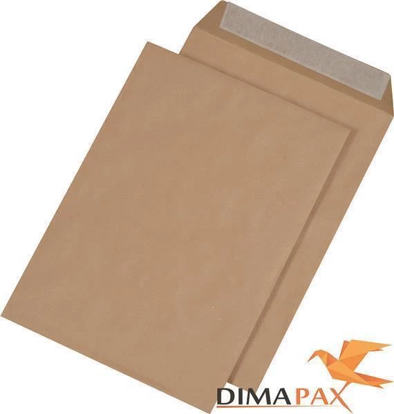 500 Versandtaschen DIN B4 250 x 353 Haftklebung 110 g/m² Briefumschläge braun