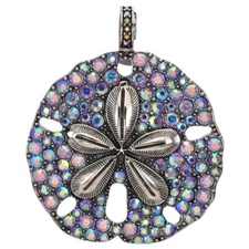 KIRKS FOLLY  Ocean Dreams Sand Dollar Magnetic Enhancer  silver ox
