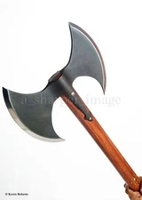 Hanwei Hero's Axe Double-Bladed Battle Broadaxe Antiqued Massive 30.5" EPIC