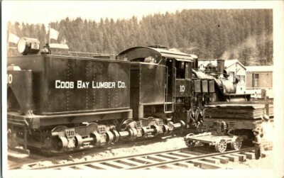 Coos Bay LumberCo. 3-Truck Willamette 新品 Vtg RPPC Locomotive 10, Coos Bay Lumber Co Trains AZO | eBay