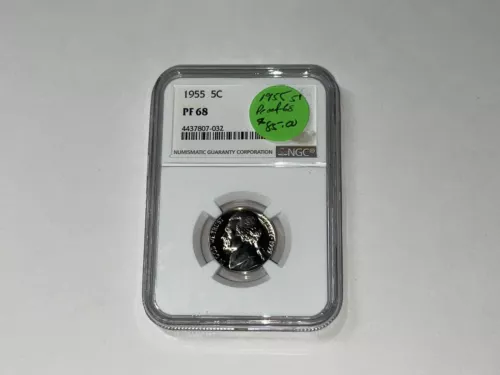 1955-P Jefferson Nickel NGC PF 68