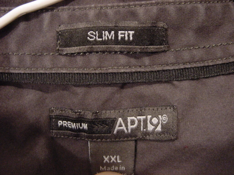 APT 9 PREMIUM LONG SLEEVE DRESS SHIRT - SLIM FIT MEN'S SIZE XXL GREY - Image 4 of 4