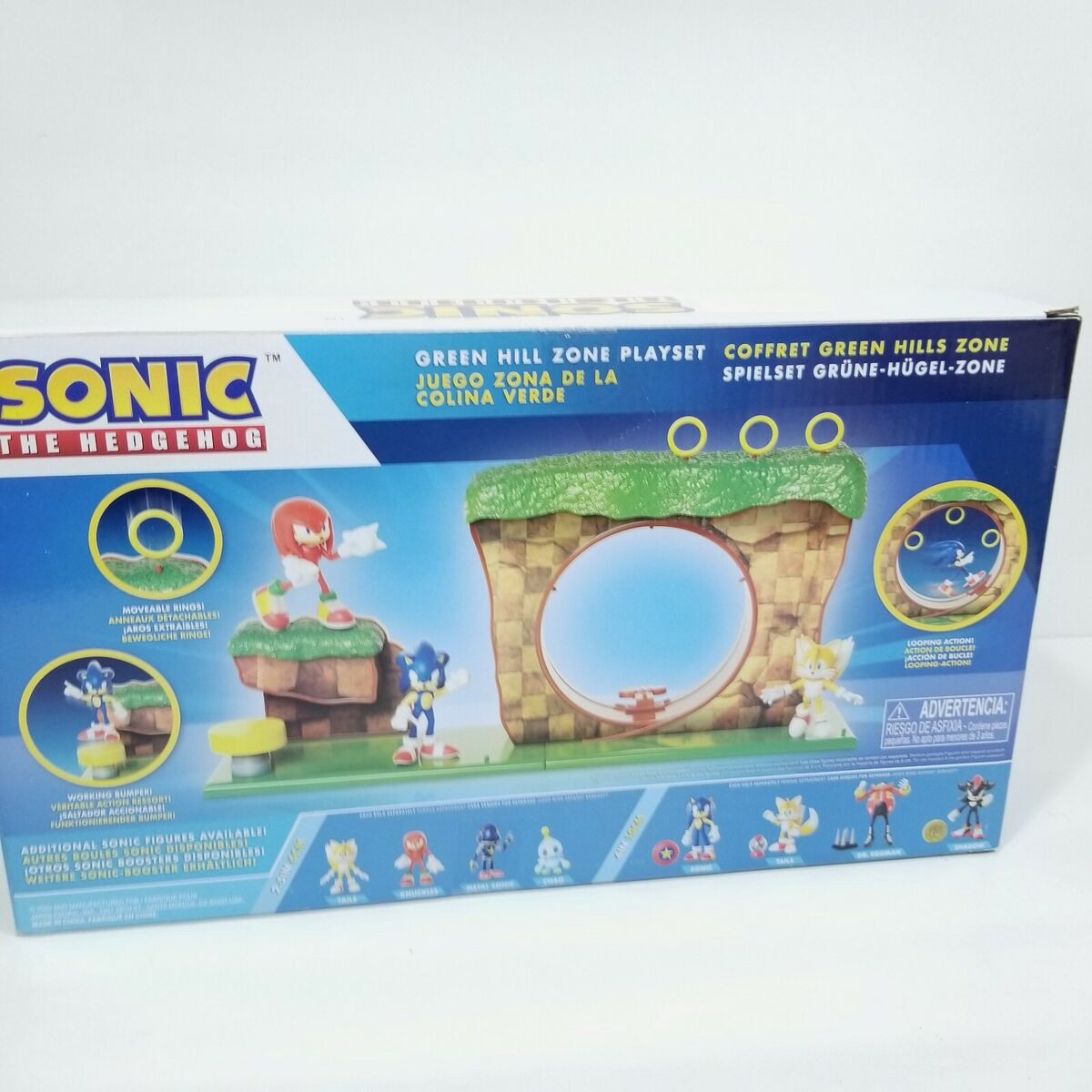 Sonic The Hedgehog Green Hill Zone Playset with Sonic Figure