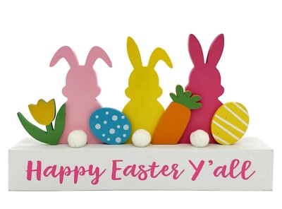 Easter ''Cottontail Cuties'' Wooden Free-Standing Sign