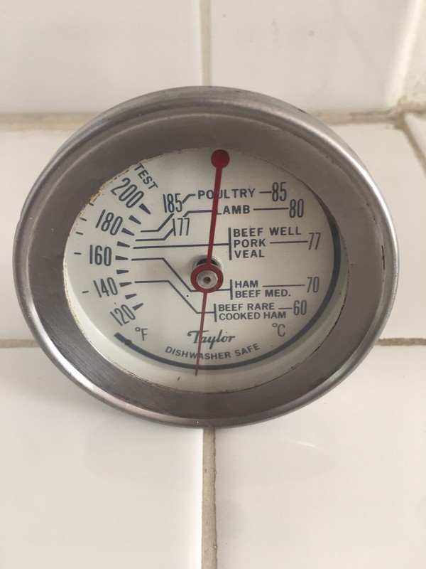 Vintage Taylor Beef Chicken Pork Meat Thermometer Water Tight Dishwasher Safe