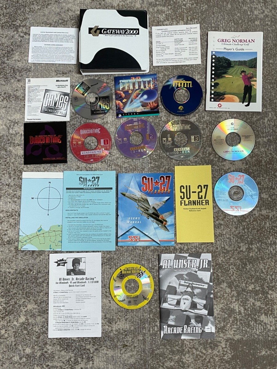 GATEWAY 2000 2-Ring Software Binder Games & Entertainment Pack (8