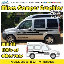Fiat Doblo Micro CAMPER Mini van Motorhome GRAPHICS DECALS FREE P&P 029