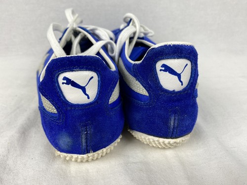 Vintage Puma Tornado Track Shoes Spikes Men's 6.5 Deadstock Suede 70s Blue W Box - Picture 3 of 11