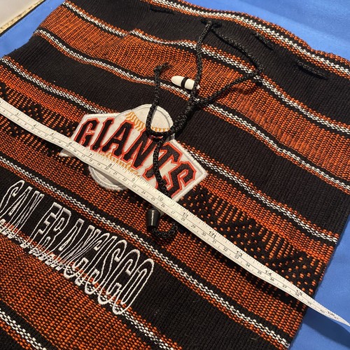 San Francisco Giants MLB Knit Draw String Closure soft Flap Fabric Backpack - Picture 10 of 11