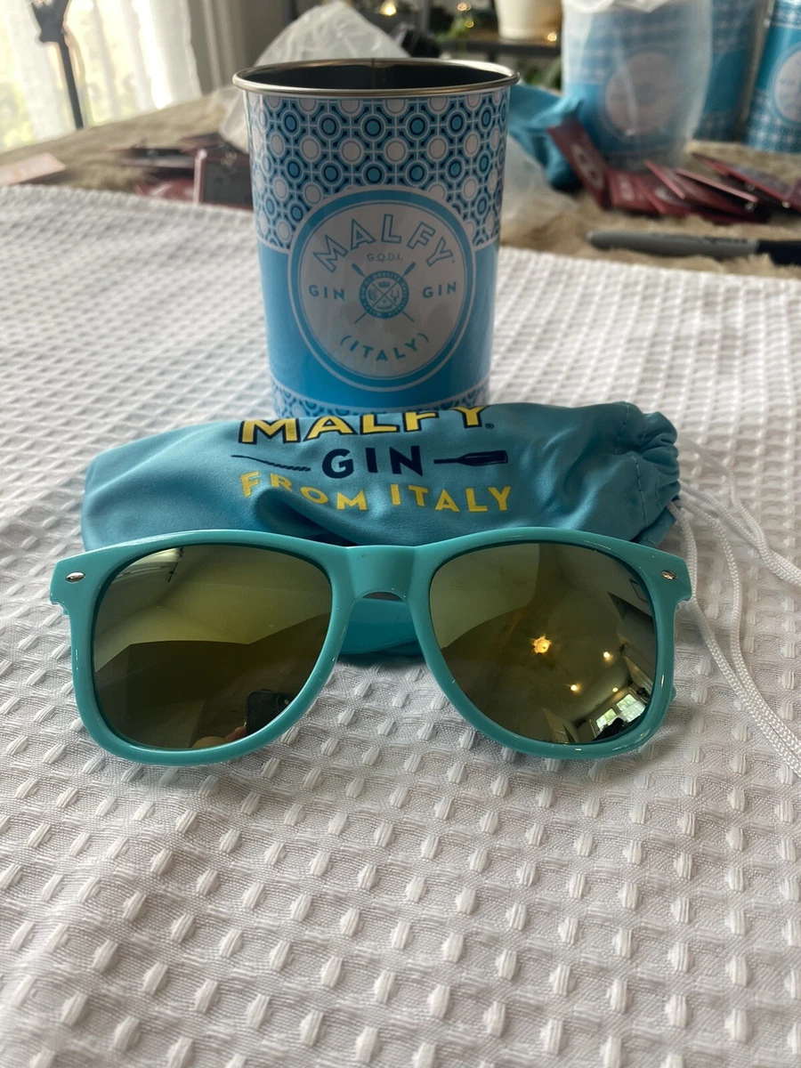 Malfy Gin Blue UV Protection Sunglasses With Dust Bag And Very