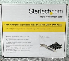 StarTech 4 Port PCI Express SuperSpeed USB 3.0 Controller Card Adapter with UASP