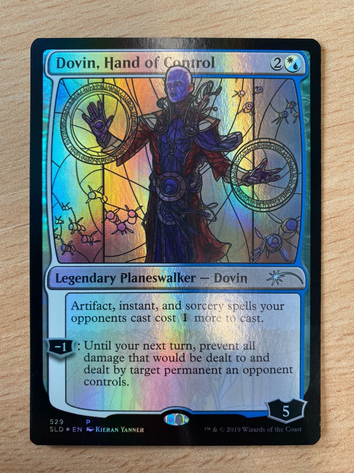 Dovin, Hand of Control FOIL Stained Glass Planeswalker (Magic/MTG) NM
