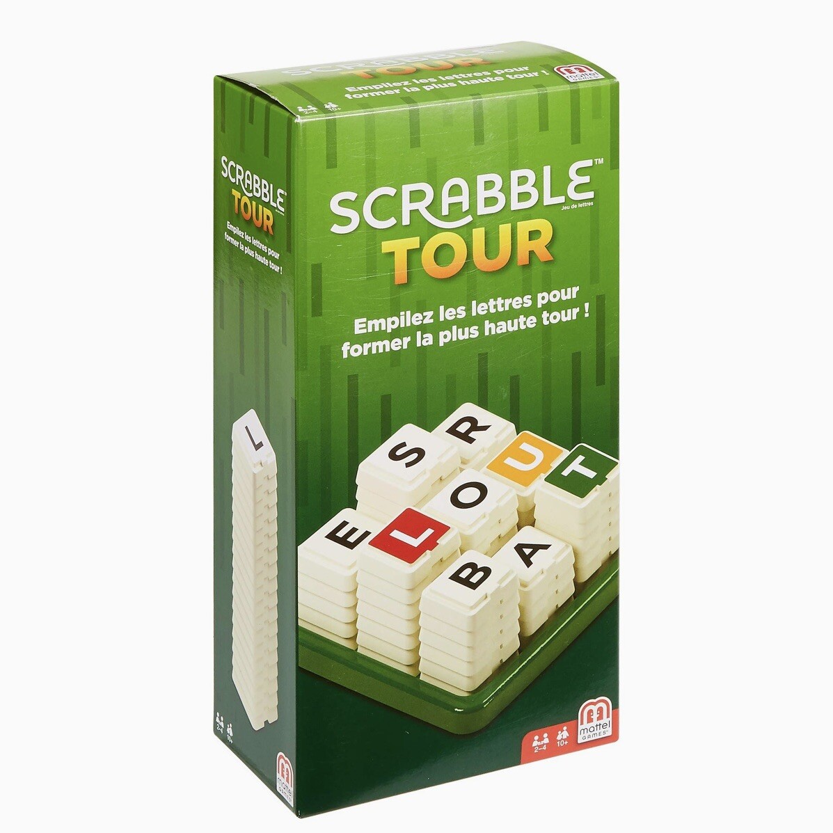 Jeu de société Scrabble Tour idéal pour animer vos soirées en famille de 2 à 4 joueurs