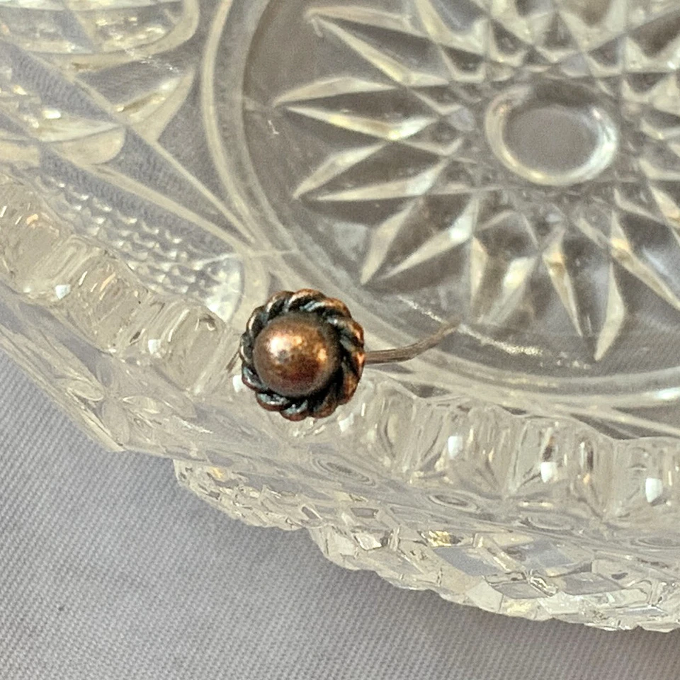 Hornillo de cabeza de bola con cuerda calibre 20 calibre antiguo enchapado en cobre aleación Q12 por paquete Foto 2 de 2