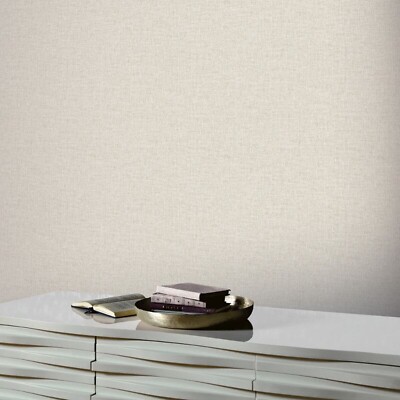 Arthouse Leinen Struktur Webstoff Optik Natur Beige Uni Tapetenrolle