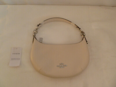 Coach CN011 Payton Mini Leder Schultertasche Silber Kreide Neu mit Etikett Neu