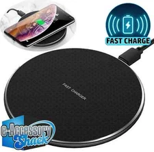 Wireless Fast Charger Charging Pad Dock for Samsung iPhone Android Cell Phone
