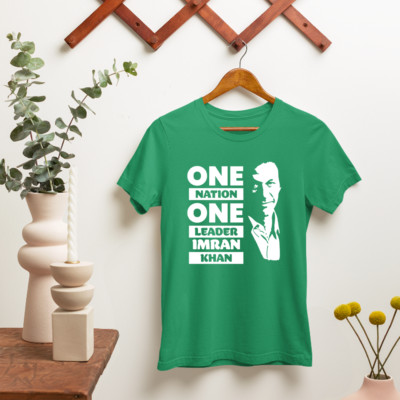 One Nation One Leader Imran Khan T-Shirt Pakistan Politisch Party Pti Slogan