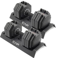 CAP Adjustabell SDBAPIS-110G8BK Adjustable Dumbbell Set 55 LB Pair Hex Black