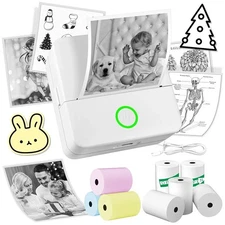 Portable Mini Thermal Printer Pocket Photo Printer Wireless Bluetooth Printing /