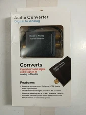 Optical Coaxial Toslink Digital to Analog Audio Converter Adapter RCA L/R 3.5mm