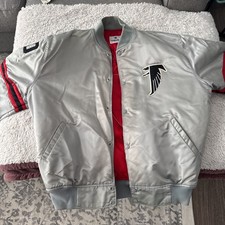Atlanta Falcons SILVER Starter VTG 90’s jacket XXL player Issued Mike Rozier