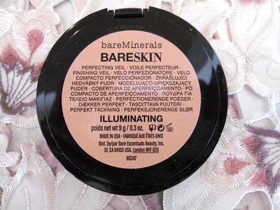 BARE MINERALS BARESKIN PERFECTING VEIL ILLUMINATING Mirrored Compact w/Sponge