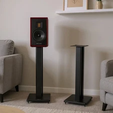 Pangea Audio DS200 Steel Heavy Duty Floor Bookshelf Speaker Stands Pair 28 Inch