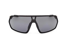 Adidas SP0088 02A Matte Black Plastic Sunglasses Wrap Frame 150-125