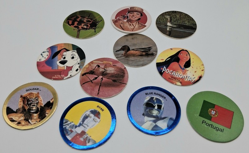 POGS MILKCAPS Coca-Cola Power Rangers Pocahontas Bugs Ducks 101 Dalmatians 