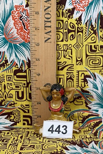 Vintage Ceramic Hawaiian Hula Girl Sitting Figurine**NOTE**