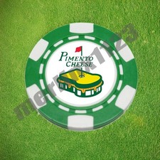 The Masters Pimento Cheese Augusta Green Clay Poker Chip Golf Ball Marker